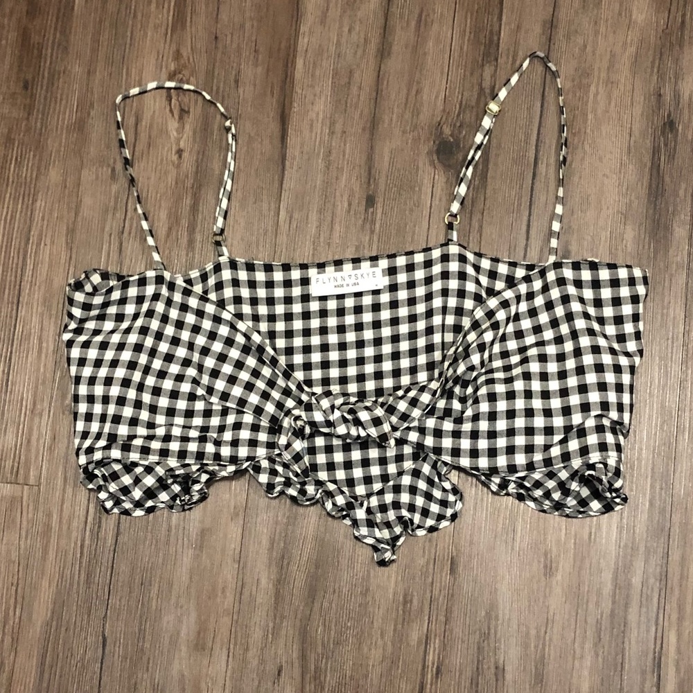 Gingham Crop Top - image 2